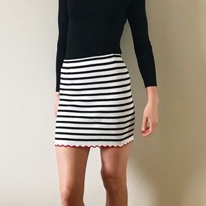 Zara striped mini skirt